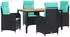 vidaXL Outdoor-Tischset 5-tlg. PE-Rattan und pulverbeschichteter Stahl (3422272)