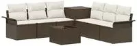 vidaXL Sofa Set 8 stk. Braun und Creme Wei&szlig; 55 x 55 x 37 cm
