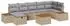 vidaXL Gartenlounge-Set 8-tlg., beige, Polyrattan