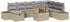 vidaXL Gartenlounge-Set 9-tlg. beige Polyrattan