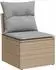 vidaXL Gartenlounge-Set 9-tlg. beige Polyrattan