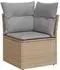 vidaXL Gartenlounge-Set 9-tlg. beige Polyrattan