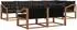 vidaXL Outdoor-Sofagarnitur mit Kissen, 7-tlg., natur und schwarz (3369563)