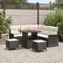 vidaXL Garten-Sofaset 8-tlg. Polyrattan, schwarz