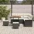 vidaXL Garten-Sofaset 8-tlg. Polyrattan, schwarz