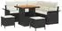 vidaXL Garten-Sofaset 8-tlg. Polyrattan, schwarz