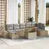 vidaXL Gartenlounge-Set 8-tlg. beige Poly-Rattan (3360060)