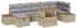 vidaXL Gartenlounge-Set 8-tlg. beige Poly-Rattan (3360060)