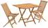 vidaXL Klappbares Garten-Bistro-Set 3-teilig, Teak massiv, natur