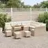 vidaXL Gartensofa-Set 13-tlg. beige Poly-Rattan (3362571)