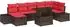 vidaXL Gartenlounge-Set 8-tlg. braun Poly-Rattan (3361223)