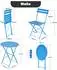 Avestar Bistro-Set 3-teilig klappbar E-beschichtet blau (SDBB002BU-301)