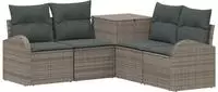 vidaXL Sofa Set 5 stk. Grau und Dunkelgrau 179 x 179 x 85 cm