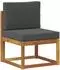 vidaXL Outdoor-Sofagarnitur mit Kissen, 6-tlg., natur/anthrazit (3366875)