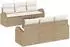 vidaXL Garten-Sofa-Set 7-teilig, Poly-Rattan, beige (3345931)