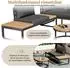 OKWISH Gartenlounge-Set 4-5 Personen, Metall, grau, 2 Couchtische, verstellbare Füße