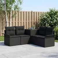 vidaXL Sofa Set 5 stk. Schwarz 187,5 x 187,5 x 85 cm