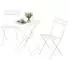 Avestar 3-teiliges Bistro-Set, klappbar, E-beschichtet, weiß (SDBB002WT-301)