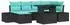 vidaXL Gartenlounge-Set 7-tlg. schwarz Poly-Rattan (3361215)
