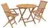 vidaXL Klappbares Bistro-Set 3-tlg. massives Teakholz