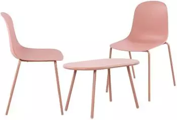 CLP Veldin 2er Sitzgruppe Kunststoff, stapelbar, pink (326235)