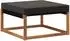 vidaXL Outdoor-Sofagarnitur mit Kissen 5-tlg., natur und schwarz (3369359)