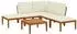 vidaXL Gartenlounge-Set 6-tlg. Akazienholz & Seil, natur