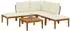 vidaXL Gartenlounge-Set 6-tlg. Akazienholz & Seil, natur
