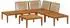 vidaXL Gartenlounge-Set 6-tlg. Akazienholz & Seil, natur