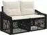 vidaXL Gartenlounge-Set 4-tlg. Poly-Rattan schwarz (3435925)
