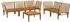 vidaXL Gartenlounge-Set 6-teilig, Akazienholz & Seil, natur