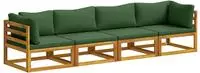 vidaXL Sofa-Set 4 stk. Natur Massivholz Akazie
