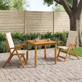 vidaXL 3-teilige Garten-Essgruppe 2-Sitzer, Akazien-Massivholz (3434590)