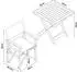 casa.pro Capistrello Bistro-Set 3-tlg. Eukalyptusholz weiß