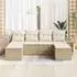 vidaXL Lounge-Set 6-tlg. Poly Rattan, beige