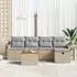 vidaXL Gartenlounge-Set 6-tlg. beige Polyrattan