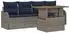 vidaXL Garten-Sofa-Set 5-teilig, grau und marineblau (3349394)