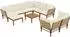 vidaXL Gartenlounge-Set 10-tlg. Akazienholz & Seil, natur