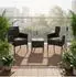 Relaxdays Gartenmöbel-Set 3-teilig, Rattan-Optik, schwarz (de)