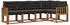 vidaXL Outdoor-Sofagarnitur mit Kissen 5-tlg., natur/schwarz (3368663)