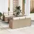 vidaXL 6-tlg. Garten-Sofagarnitur Poly-Rattan beige (3345581)
