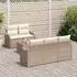 vidaXL 6-tlg. Garten-Sofagarnitur Poly-Rattan beige (3345581)