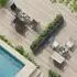 Woltu Gartenlounge-Set 4-teilig, 1 Tisch, 1 Zweisitzer-Sofa, 2 Sessel, schwarz (W0UETT0989)