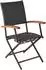 Merxx Paxos 3-tlg. Set, 2 Klappsessel & Balkontisch, Aluminium/Akazie/Textil (51002-307)