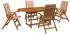 vidaXL Garten-Esszimmer-Set 5-teilig, Akazienholz massiv, natur (3434484)