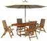 vidaXL Garten-Esszimmer-Set 5-teilig, Akazienholz massiv, natur (3434484)
