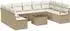 vidaXL Lounge-Set 10-tlg. Poly-Rattan, beige