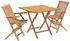 vidaXL Klappbares Garten-Bistro-Set 3-teilig, Teakholz, natur