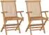 vidaXL Klappbares Garten-Bistro-Set 3-teilig, Teakholz, natur