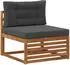 vidaXL Outdoor-Sofagarnitur 4-tlg., natur/anthrazit (3373267)